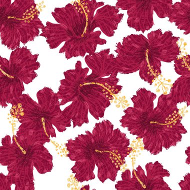 Hibiscus çiçek sonsuz süsleme