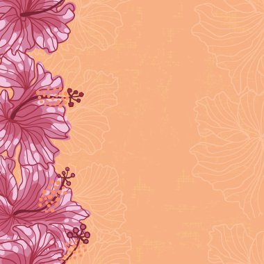 Hibiscus çiçek sorunsuz kenarlık