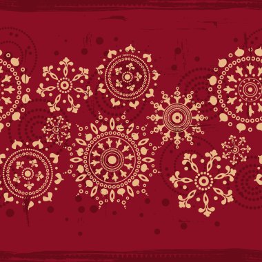 Vintage kar taneleri sorunsuz kenarlık