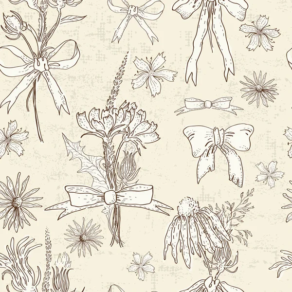 Vintage motif floral sans fin — Image vectorielle