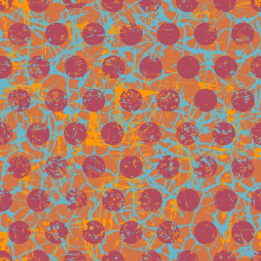 Elle çizilmiş polka dot seamless modeli