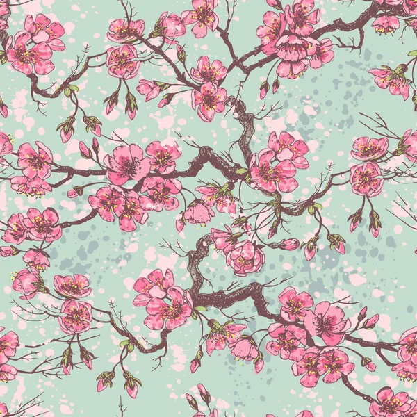 Bahar sakura seamless modeli