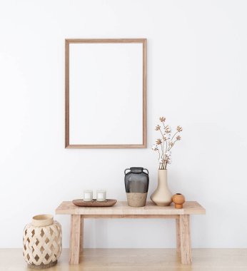 Çerçeve dikey A4 boho biçiminde, 
