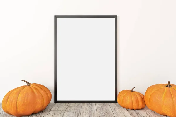 Fme Mockup Orange Pumpkin Background — 스톡 사진