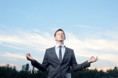 Açık meditasyon işadamı