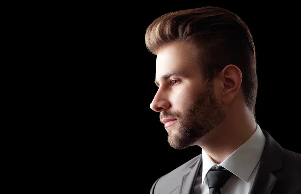 Düşünceli genç sakallı adam — Stok fotoğraf