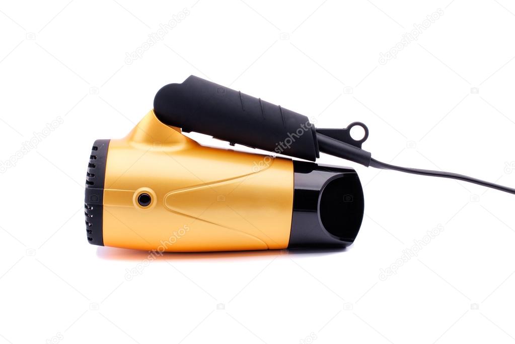 Yellow hair dryer