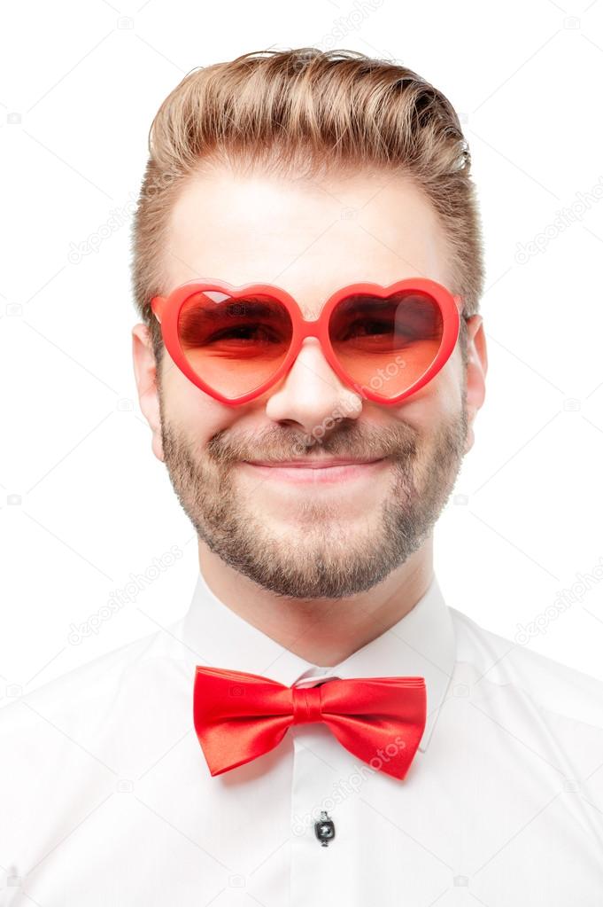 Happy man in sunglasses