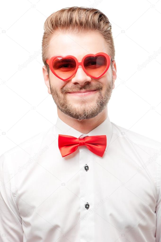 Happy man in sunglasses