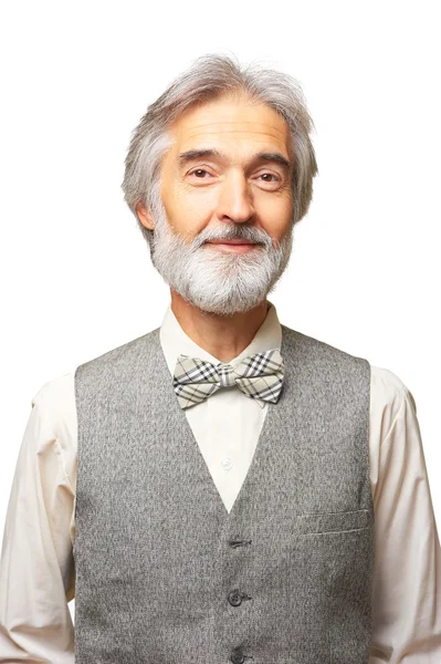 Hombre viejo con barba gris — Foto de Stock