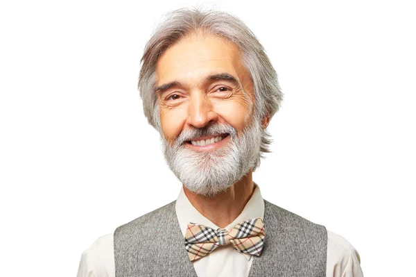 Hombre viejo con barba gris —  Fotos de Stock