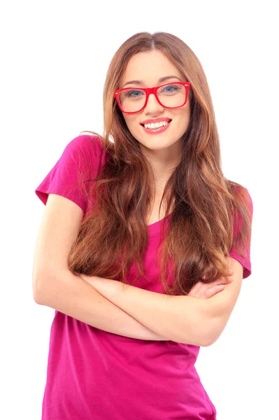 Mujer con los brazos cruzados — Foto de Stock