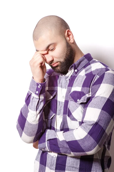 Doordachte Arabische man — Stockfoto