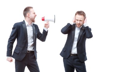 Angry boss. Concept of self-discipline