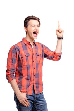 yukarı dönük adam