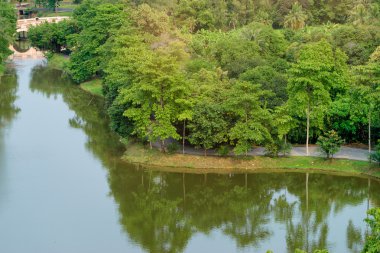 Göl kenarında güzel park.
