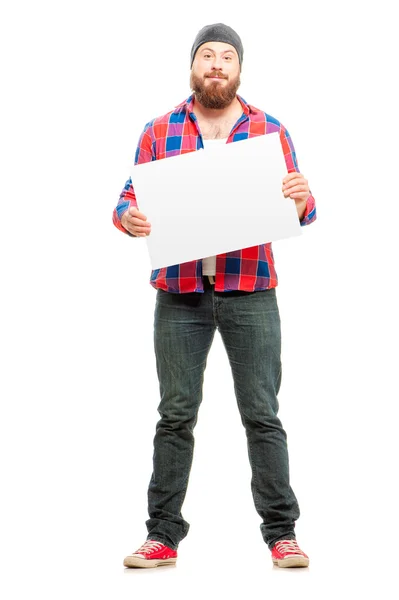 Bărbat cu barbă în gol — Fotografie, imagine de stoc