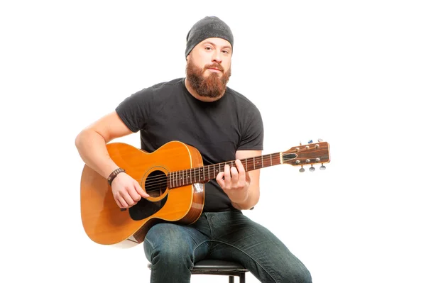 Homem tocando guitarra. — Fotografia de Stock