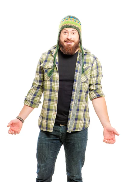 Confused Bearded man — Stock Photo, Image