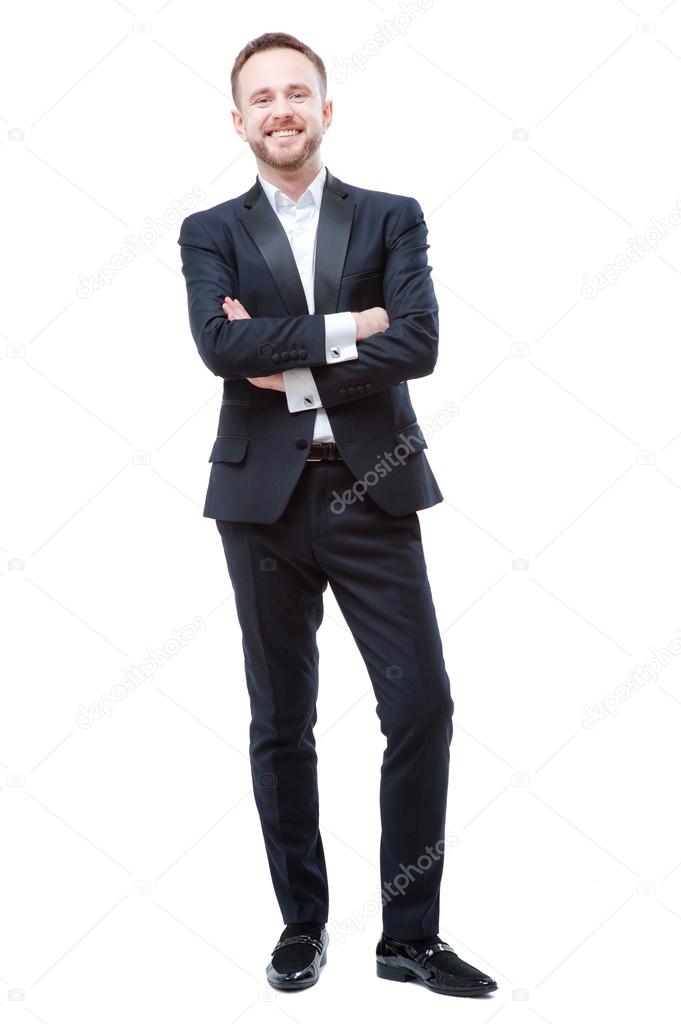 Young bearded man in formal wear