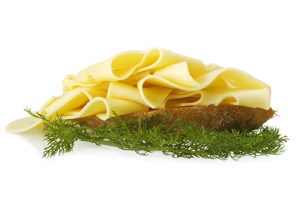 Swiss cheese slices — Stock Photo, Image