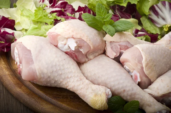 Fresh skinless chicken legs — Stock Photo, Image