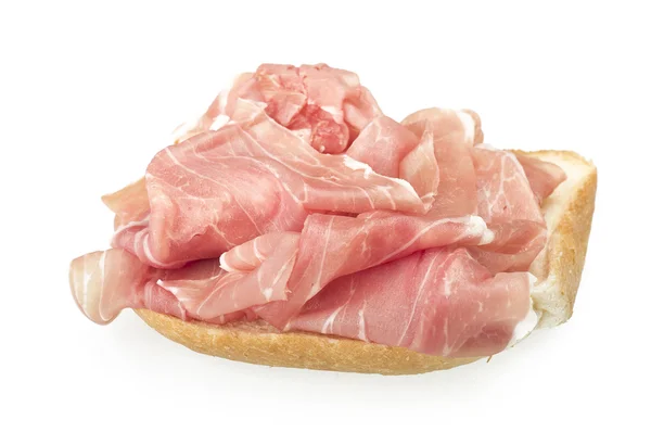 Gamba di prosciutto crudo affettato — Foto Stock