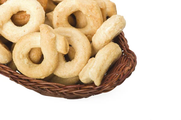 Taralli op de witte — Stockfoto