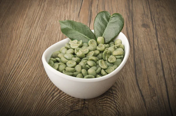 绿色的咖啡豆 — 图库照片