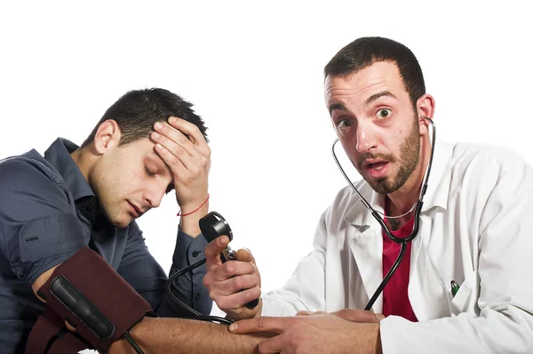 The doctor is amazed — Stock Photo, Image