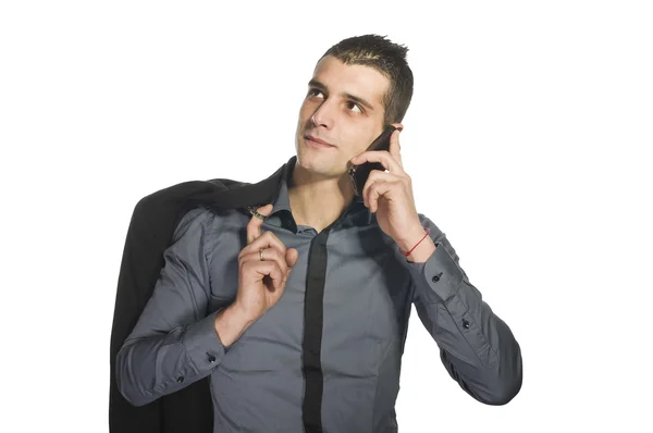 Business man at phone — Stock Photo, Image