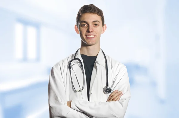 Retrato de estudante médico masculino — Fotografia de Stock