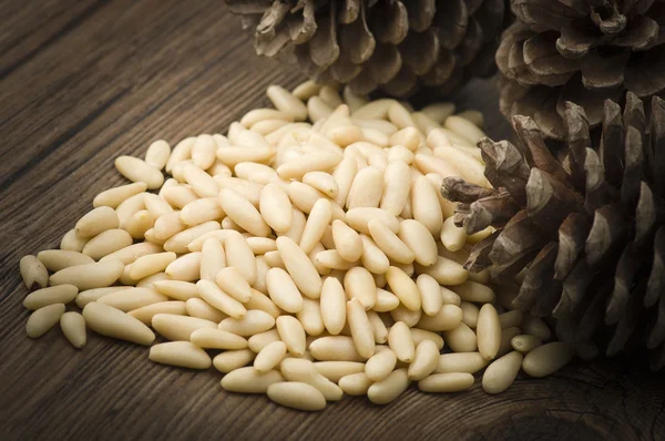 Clean pine nuts — Stock fotografie