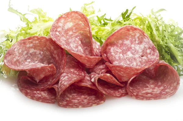 Salami sliced — Stock Photo, Image