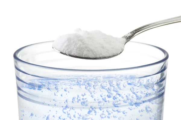 Spoon of baking soda — Stock Photo, Image