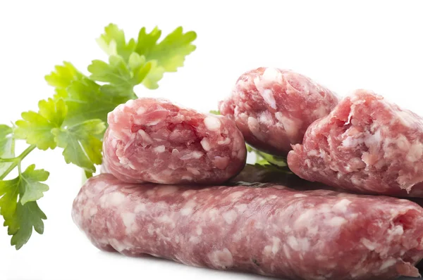 Sausage with parsley — Stock Photo, Image