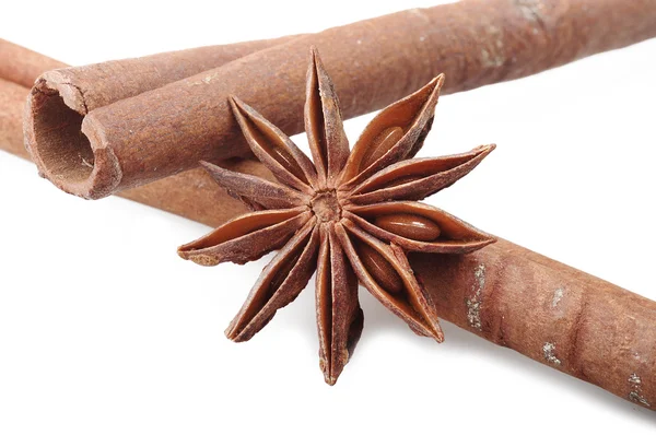 Cinnamon and star anise — Stock Photo, Image