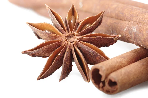 Cinnamon and star anise — Stock Photo, Image