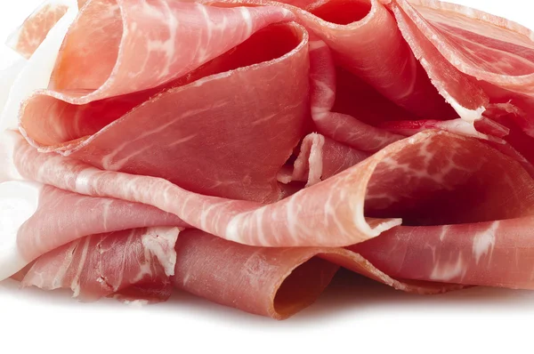 Gamba di prosciutto crudo affettato — Foto Stock