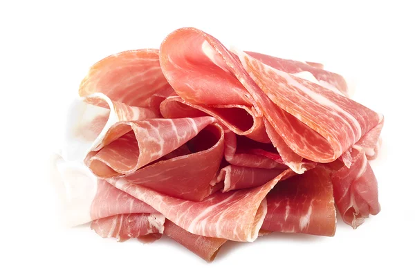 Gamba di prosciutto crudo affettato — Foto Stock