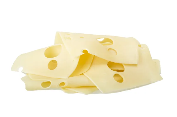 Swiss cheese slices — Stock Photo, Image