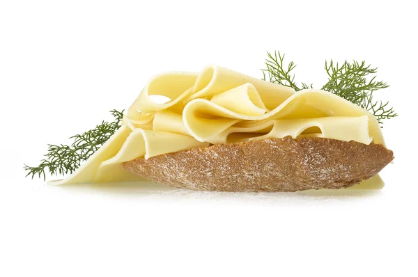 Swiss cheese slices — Stock Photo, Image