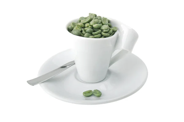 Groene koffiebonen — Stockfoto