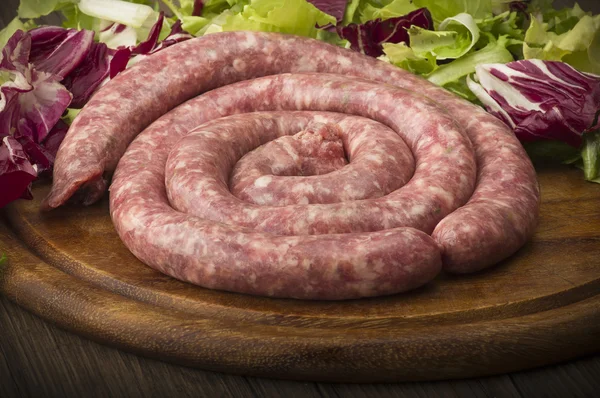 Salsiccia di maiale arrotolato — Foto Stock