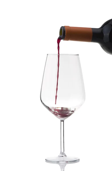 Red wine poured — Stock Photo, Image