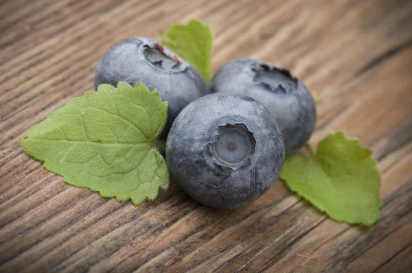 Fresh Blueberry on wood — Stock Photo, Image