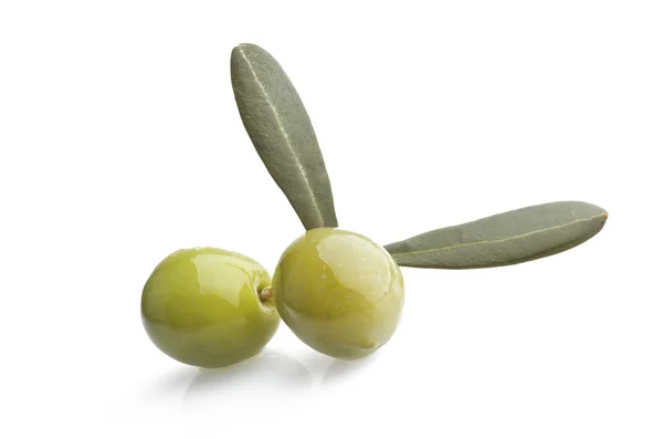 Olivy na bílé — Stock fotografie