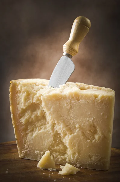 Сыр пармезан на дереве — стоковое фото