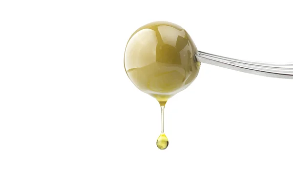 Капля оливкового масла — стоковое фото
