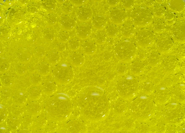 Sárga víz buborékok — Stock Fotó